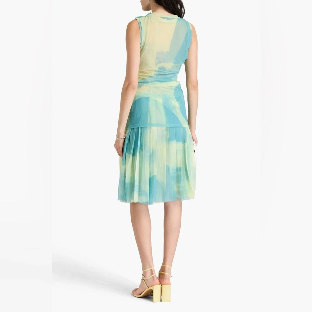 PROENZA SCHOULER Layered printed chiffon dress NWT - Picture 3 of 12